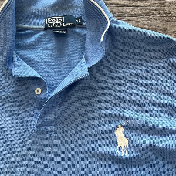 POLO BY RALPH LAUREN YES THIS IS ACTUALLY VINTAGE AND YOU’D NEVER KNOW BLUE POLO - Picture 3 of 10
